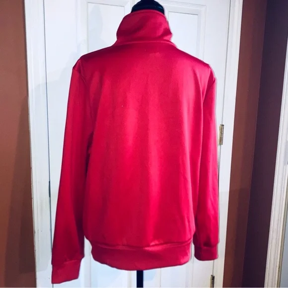 IZOD Full Zip Track Jacket Red Tennis Golf AthleticWear Athleisure Sz XLarge - Picture 4 of 9